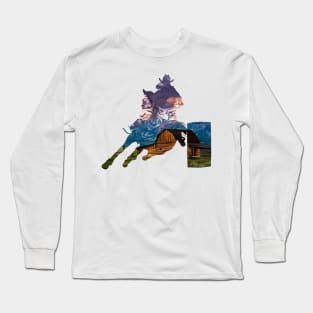 Barrel Rider 1: Mountain Ranch at Sunset Long Sleeve T-Shirt